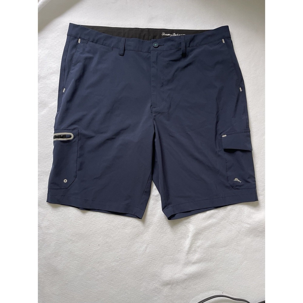 Tommy Bahama Men's Solid Blue Shorts Flat Front Out Door Wear Size 40